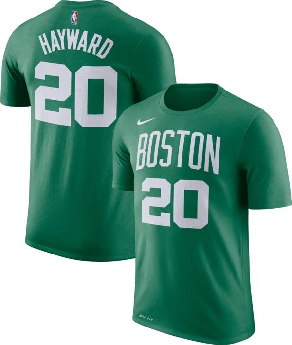 Nike Men's Boston Celtics Gordon Hayward #20 Dri-FIT Kelly Green T-Shirt