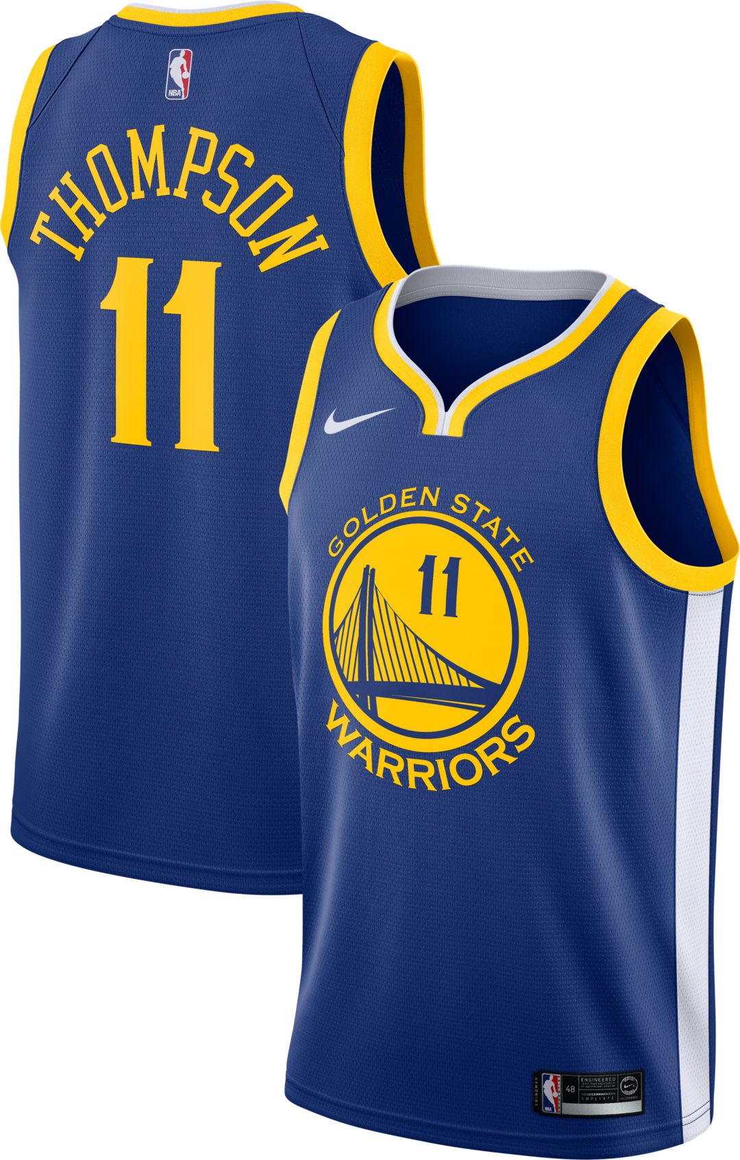 Nike Men S Golden State Warriors Klay Thompson 11 Royal Dri Fit Swingman Jersey