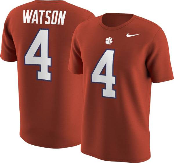 Nike Men's Clemson Tigers Deshaun Watson #4 Orange College Alumni T-Shirt