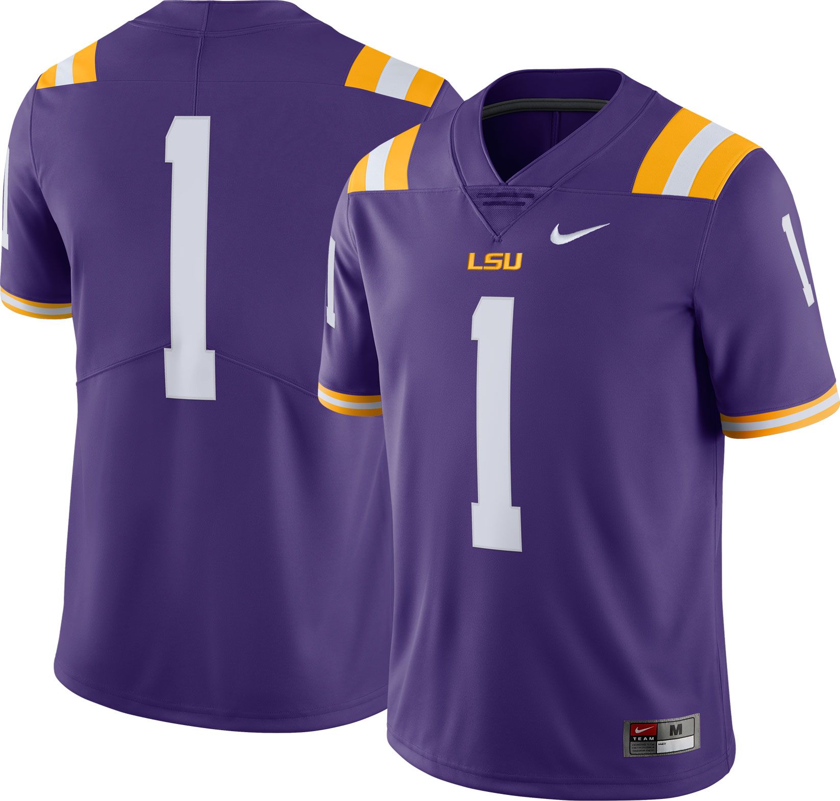 Nike Men's LSU Tigers #1 Purple Limited 