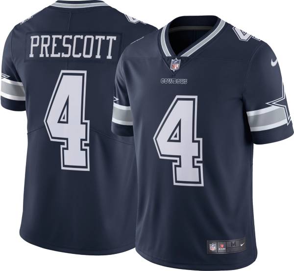 Nike Men's Dallas Cowboys Dak Prescott #4 Vapor Limited Navy