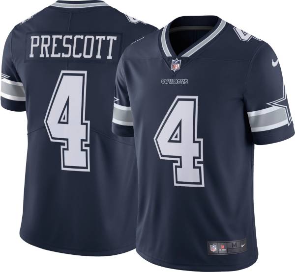 Nike Men's Dallas Cowboys Dak Prescott #4 Vapor Limited Navy Jersey