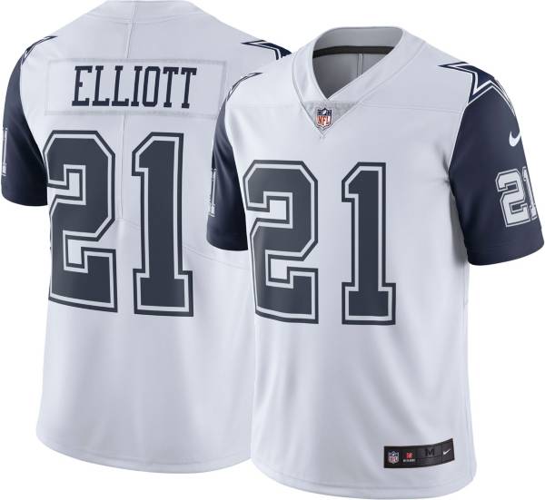 Nike Men's Dallas Cowboys Ezekiel Elliott #21 White Limited Jersey