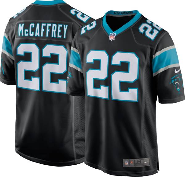 Nike Men's Carolina Panthers Christian McCaffrey #22 Black Game Jersey product image
