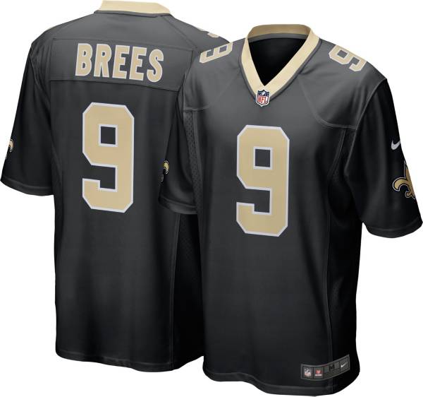 Nike Men's New Orleans Saints Drew Brees #9 Black Game Jersey