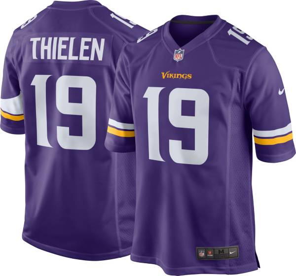 Nike Men S Minnesota Vikings Adam Thielen 19 Purple Game Jersey Dick S Sporting Goods