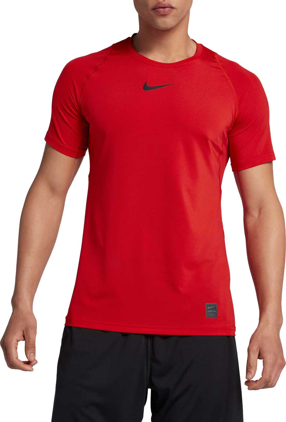 fitted red shirt