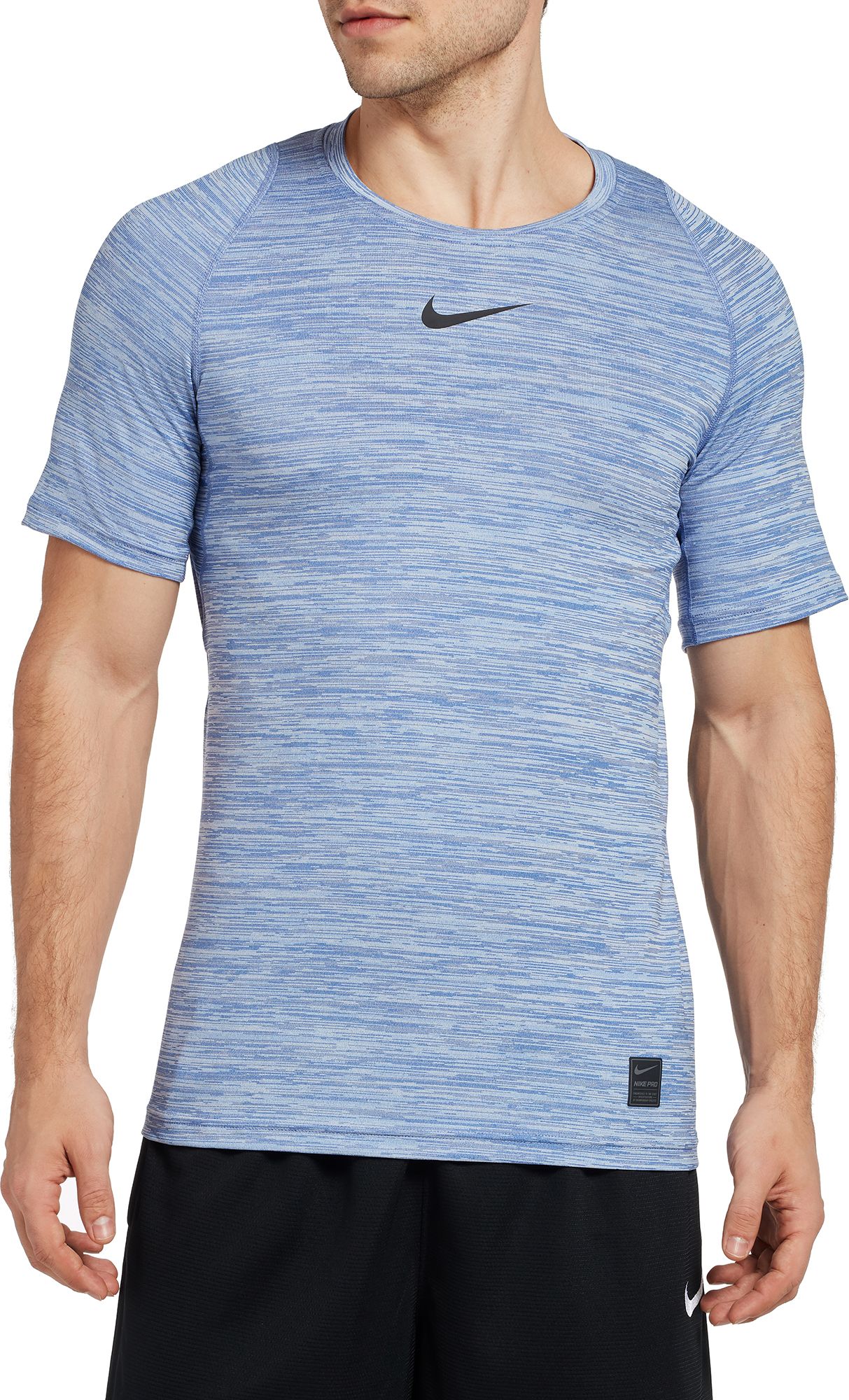 nike men's pro heather long sleeve fitted shirt