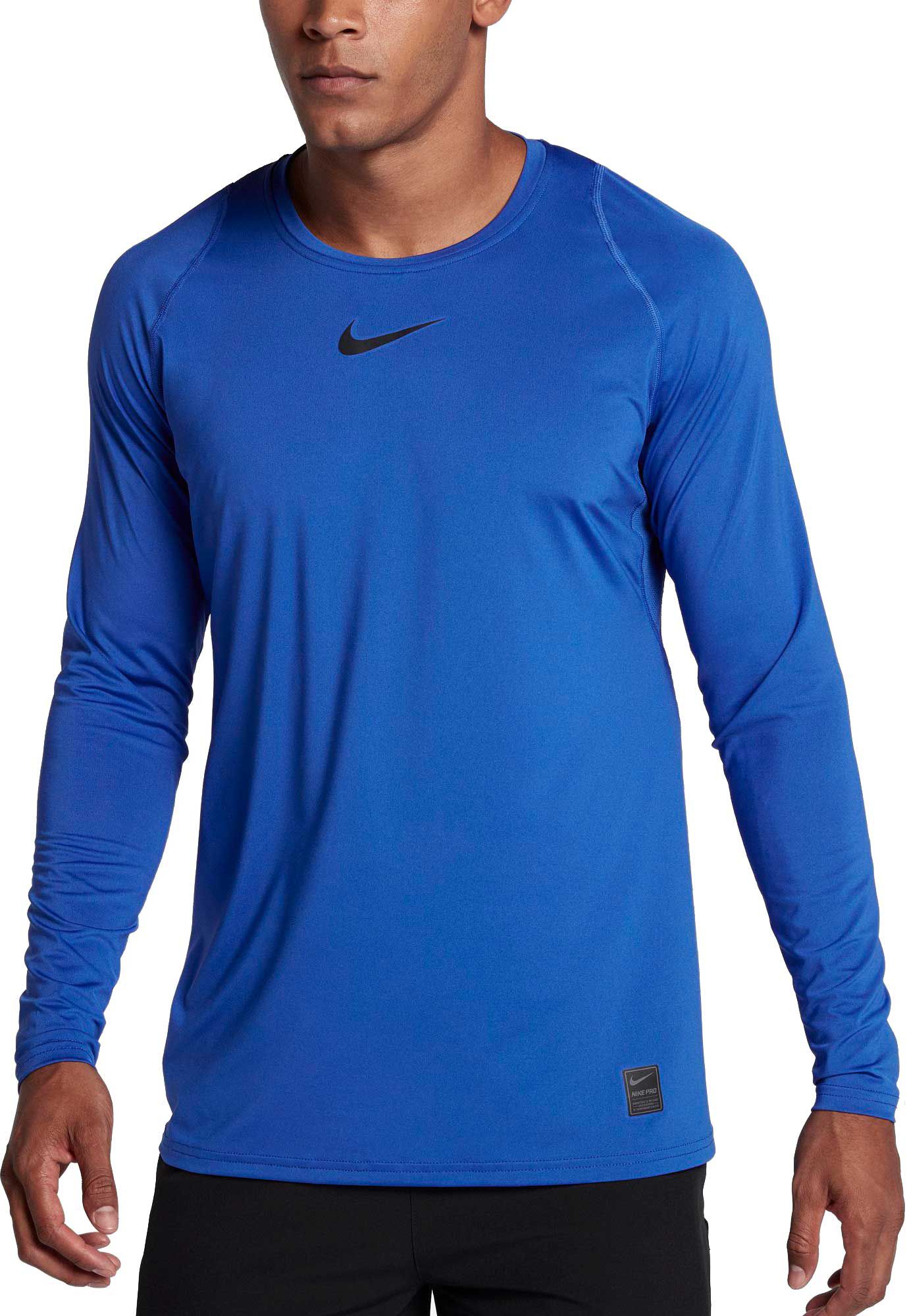 nike men's pro cool fitted long sleeve shirt