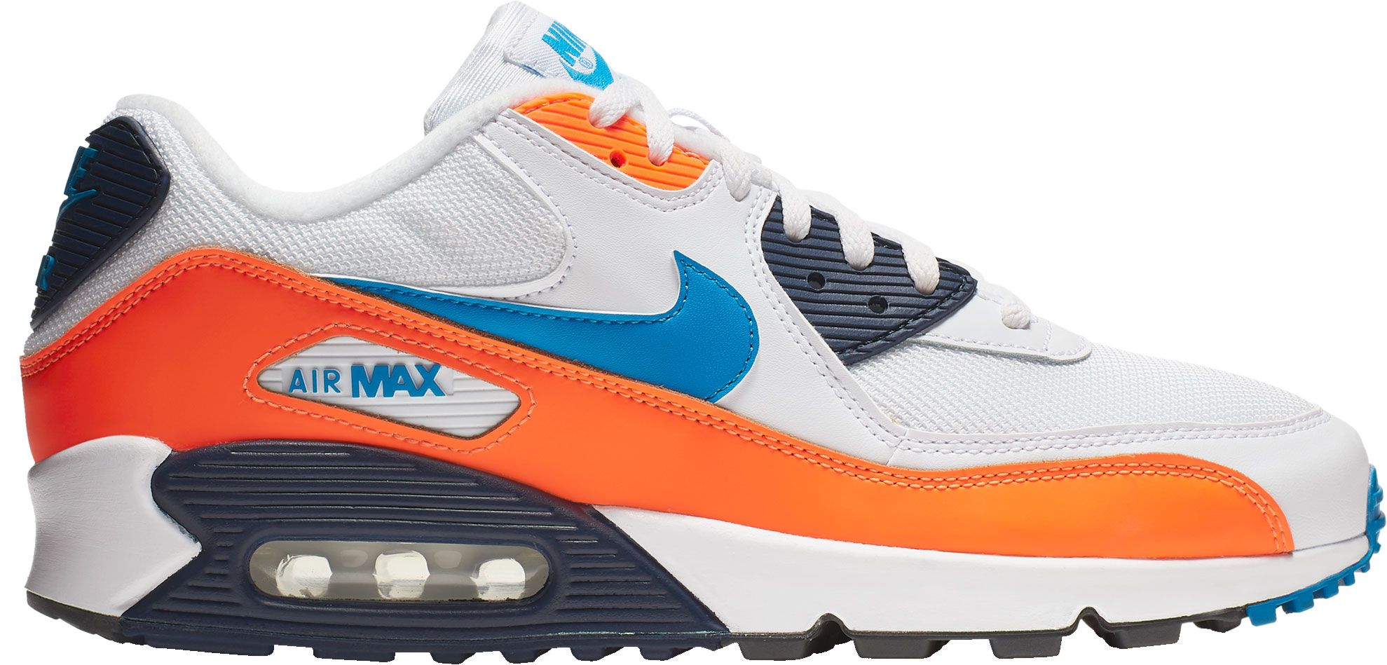 blue and orange air max 90