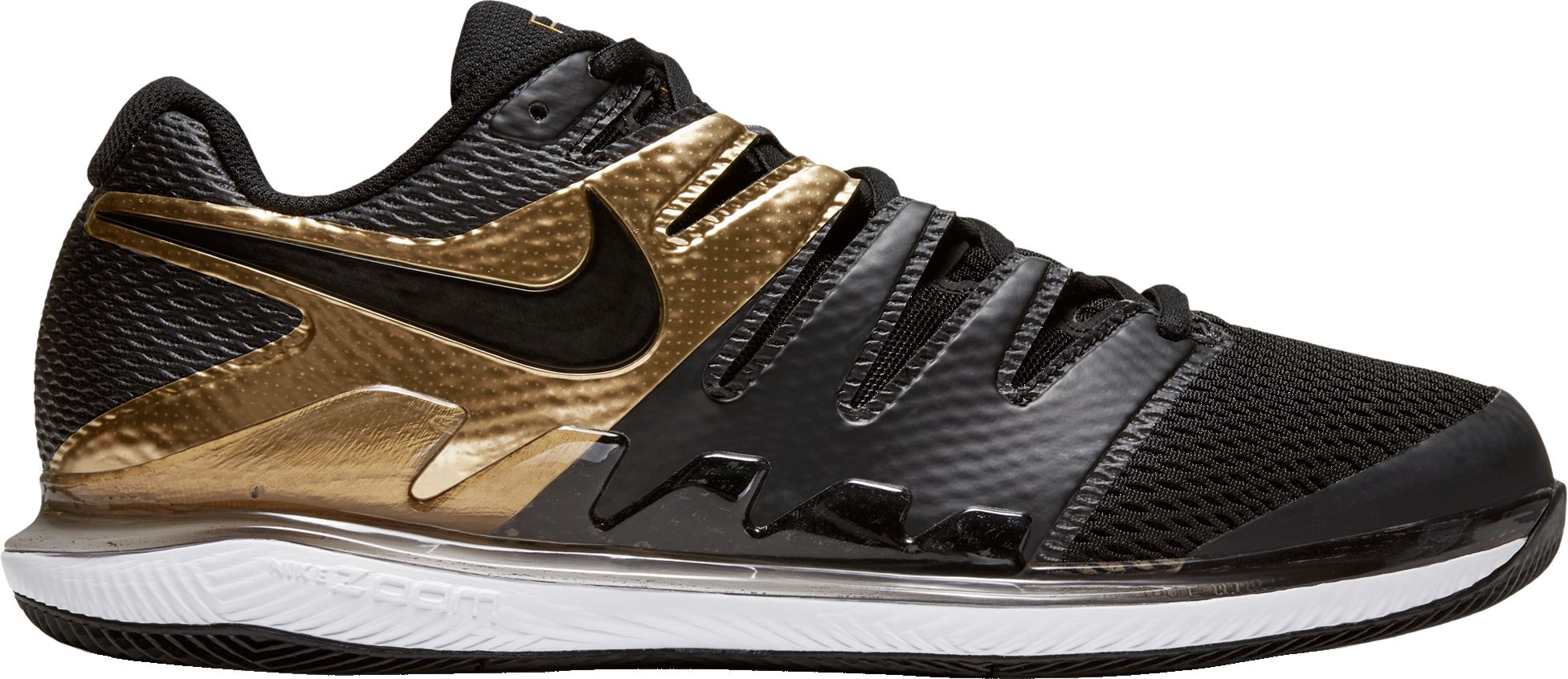 nike mens shoes black and gold