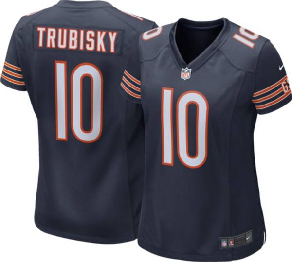 Nike Women's Chicago Bears Mitchell Trubisky #10 Navy Game Jersey