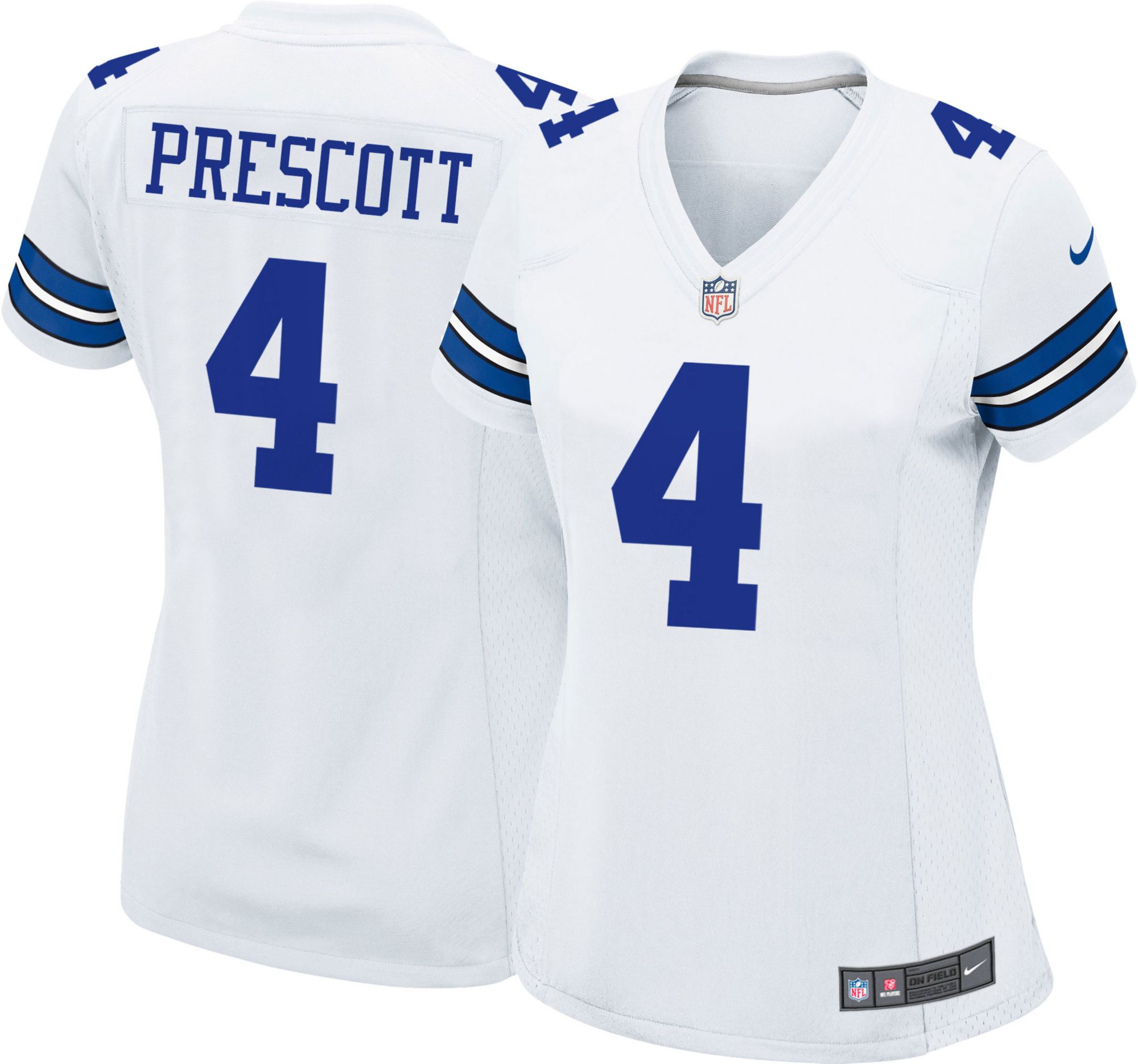 Nike Women's Dallas Cowboys Dak Prescott #4 White Game Jersey
