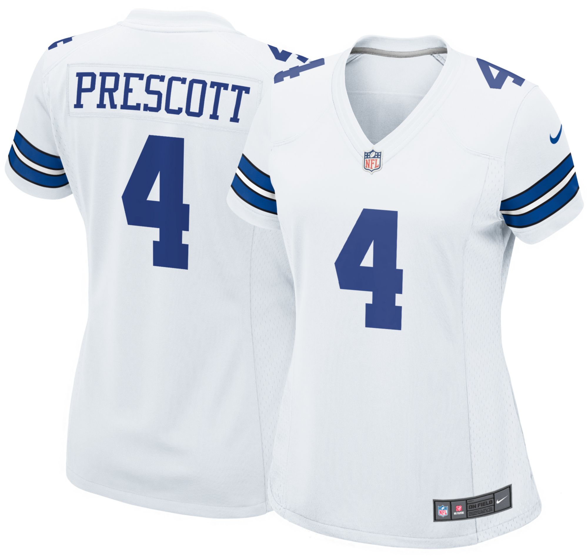 Nike Women's Dallas Cowboys Dak Prescott #4 White Game Jersey