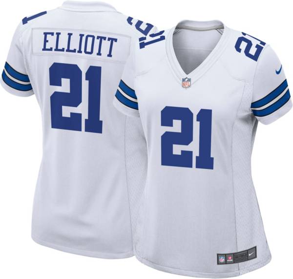 Nike Women's Dallas Cowboys Ezekiel Elliott #21 White Game Jersey product image