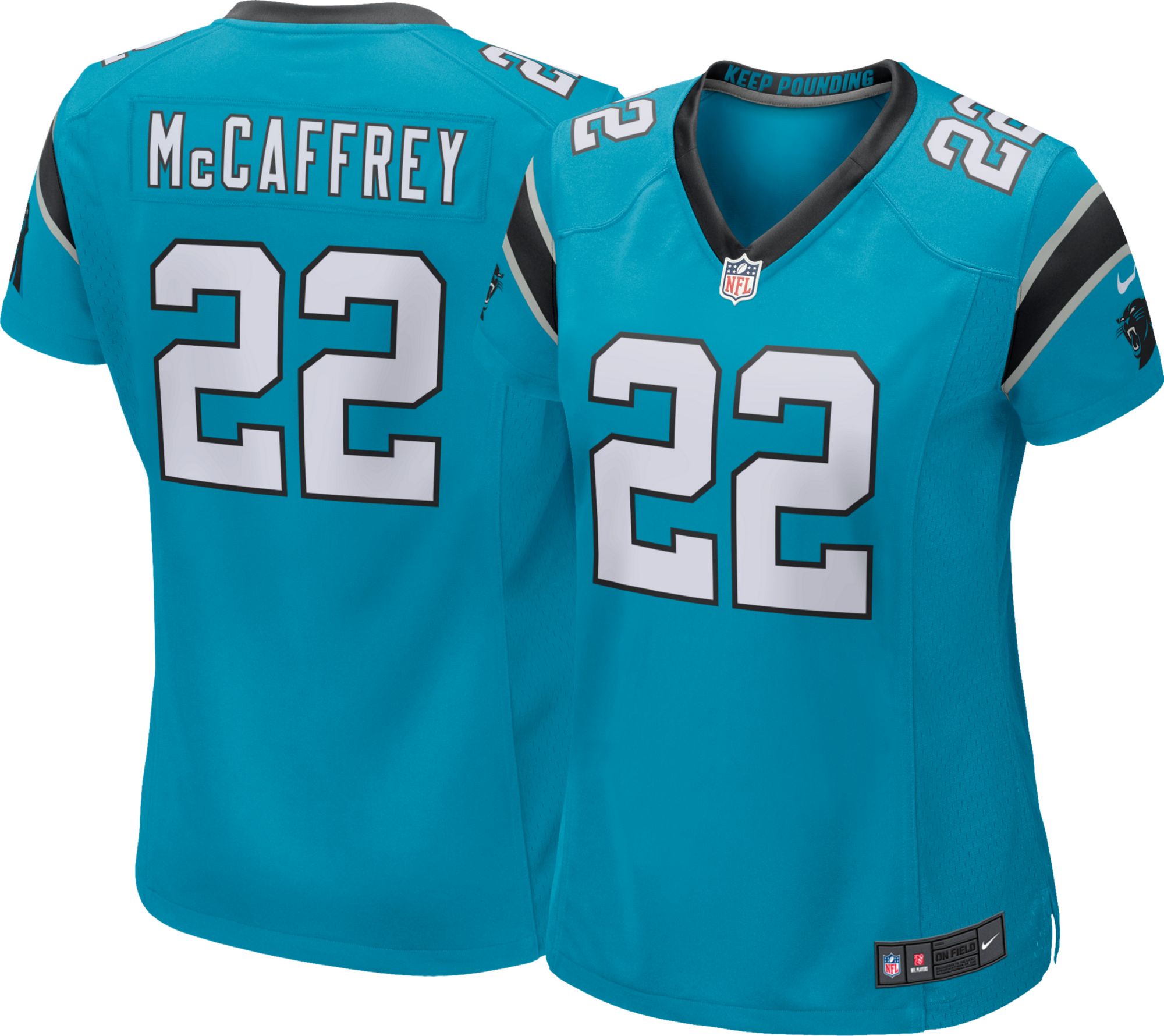 Youth Christian McCaffrey Black Carolina Panthers Replica Jersey 