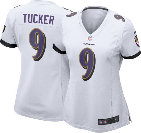 Nike Women's Baltimore Ravens Justin Tucker #9 White Game Jersey ...