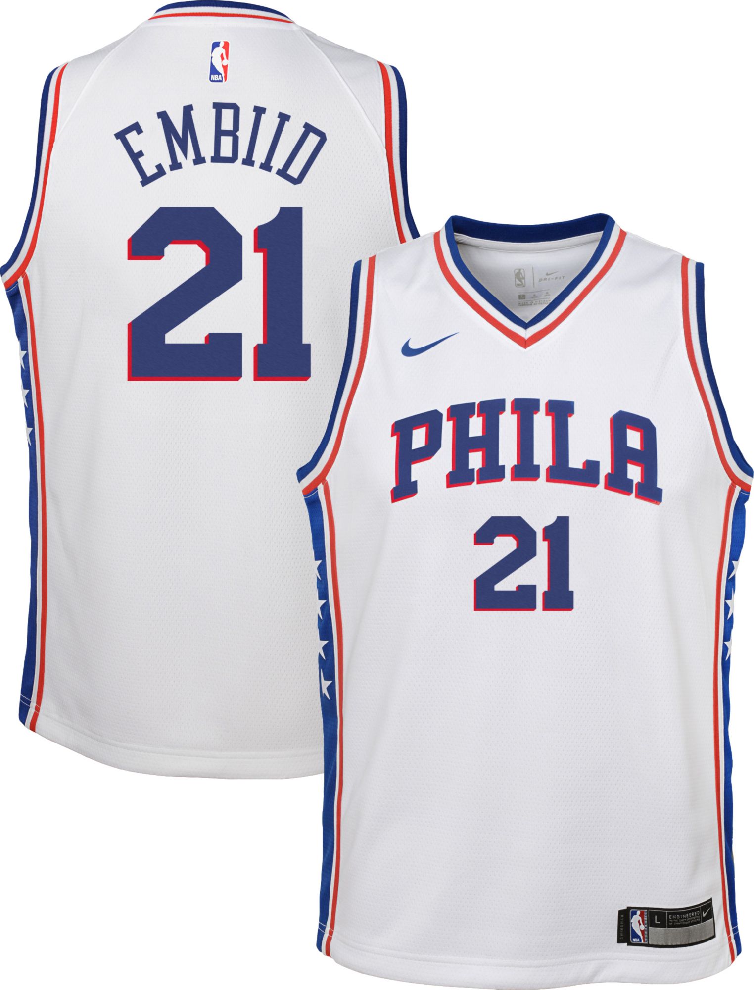 joel embiid white jersey