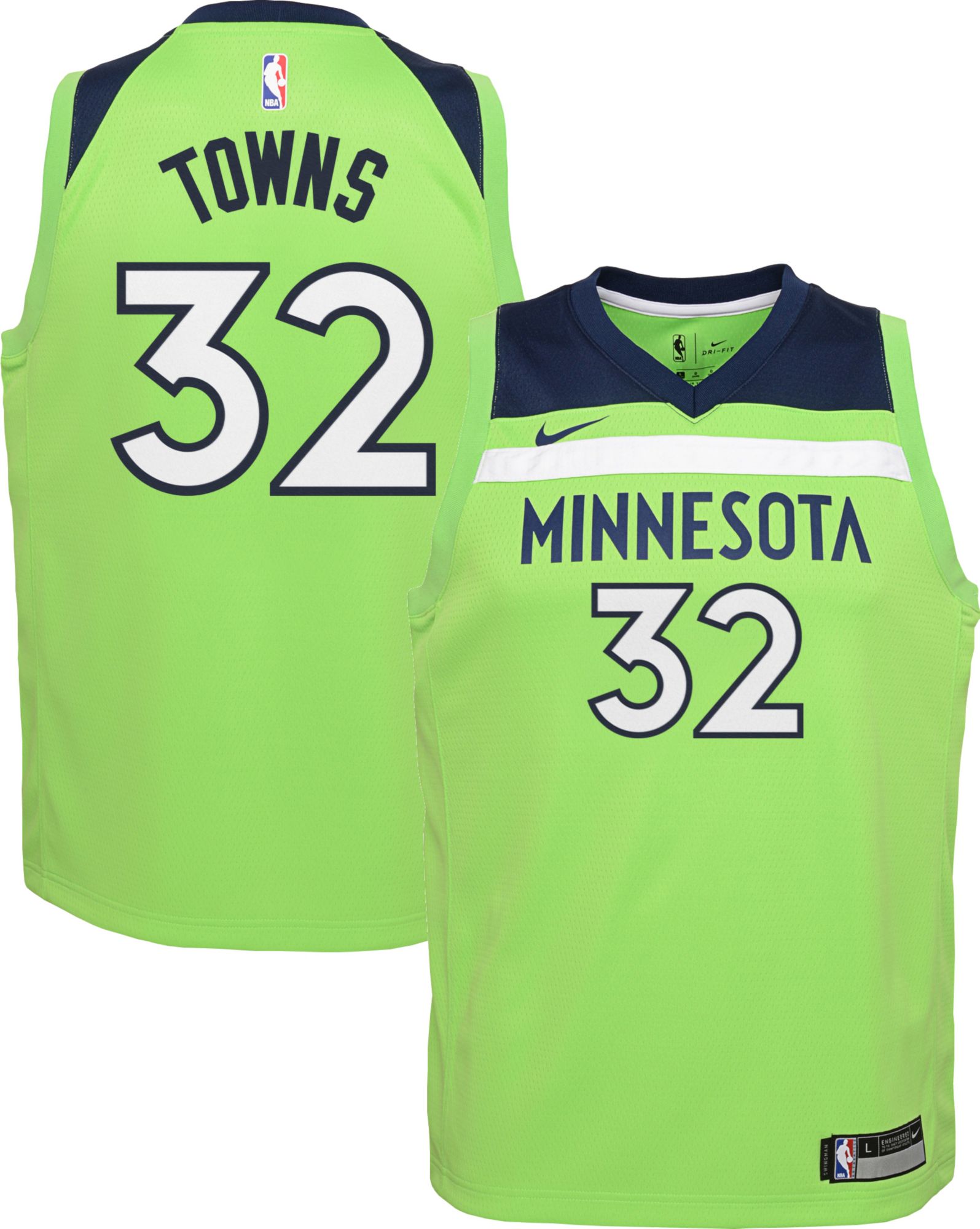 karl anthony towns green jersey