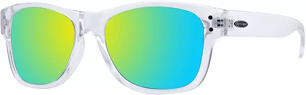 Surf N Sport Men's Team Polarized Wayfarer Sunglasses, Clear
