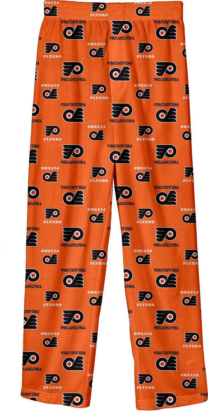 Outerstuff Youth NHL Philadelphia Flyers Adept Quarterback Pullover Hoodie - Black & White - L Each