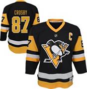 Pittsburgh Penguins center Sidney Crosby (87) wears a green jersey