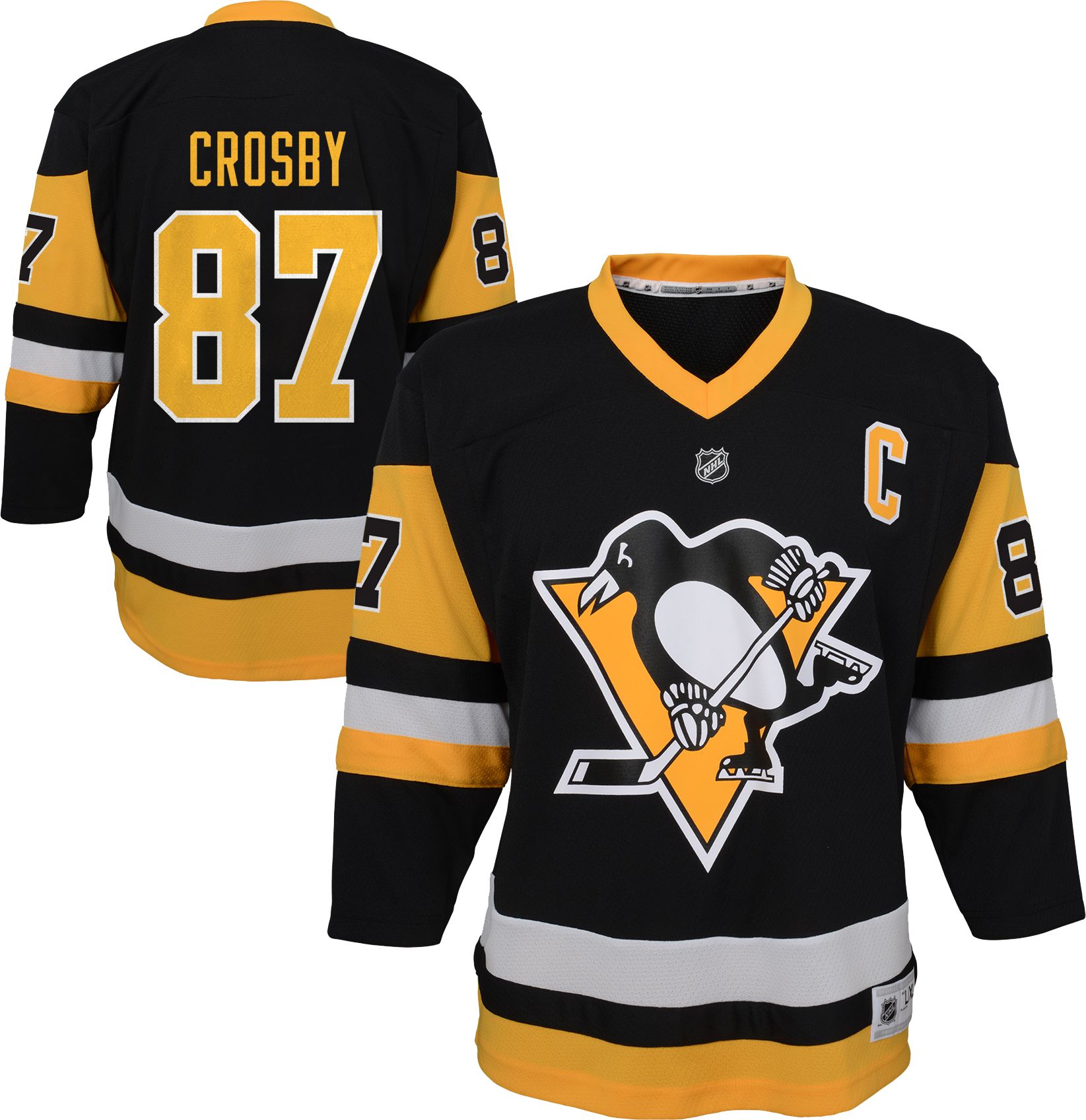 sidney crosby black and gold jersey