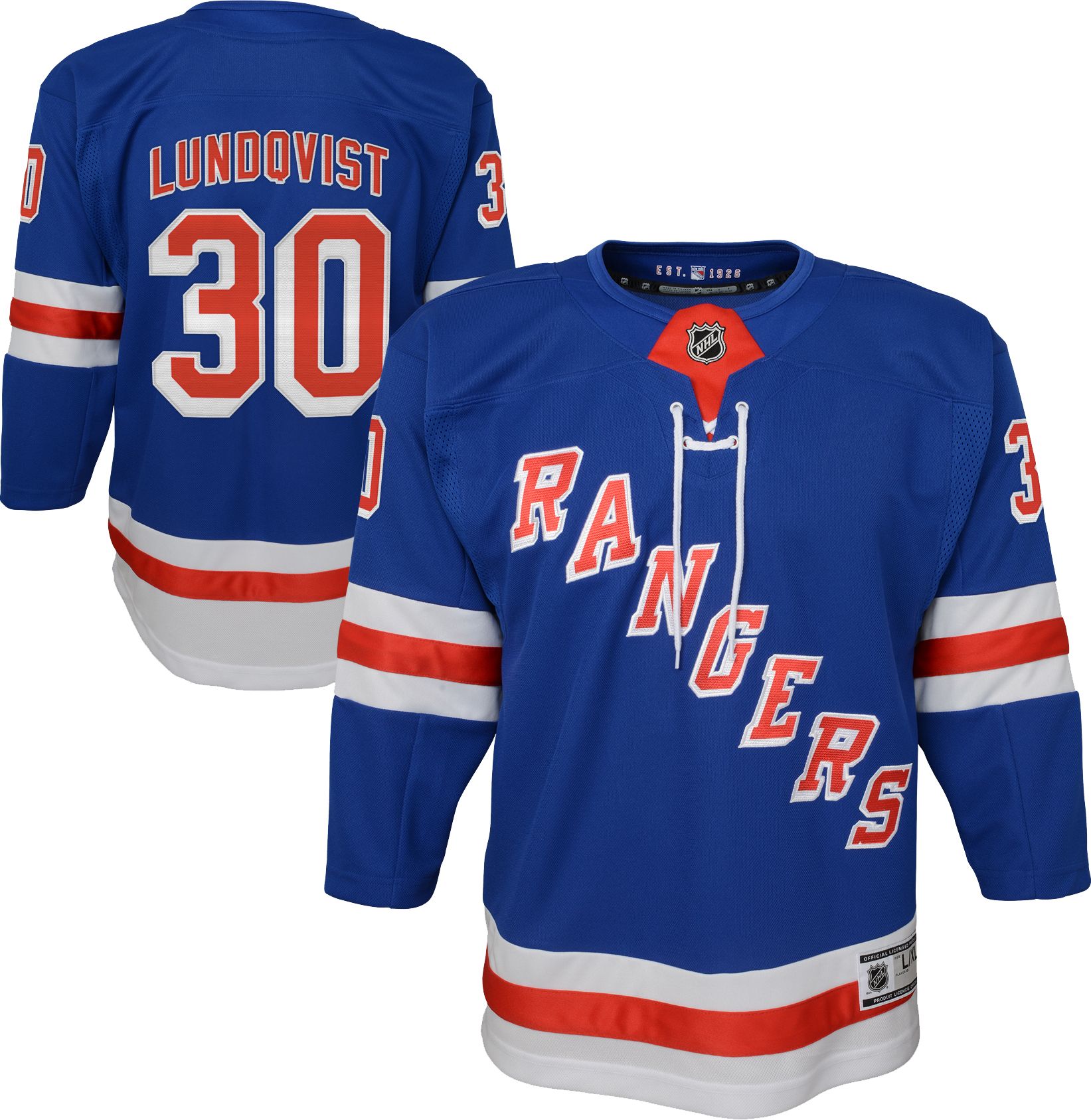 new york rangers lundqvist youth jersey