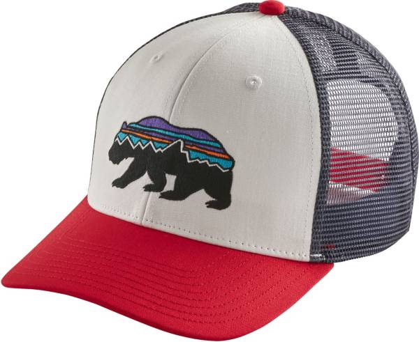 patagonia fitz roy horizons trucker hat white