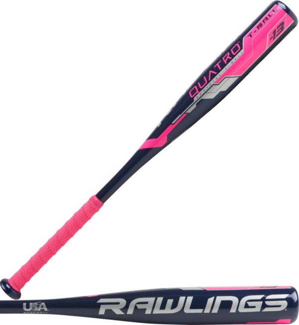 Rawlings Girls' Quatro T-Ball Bat 2018 (-13)