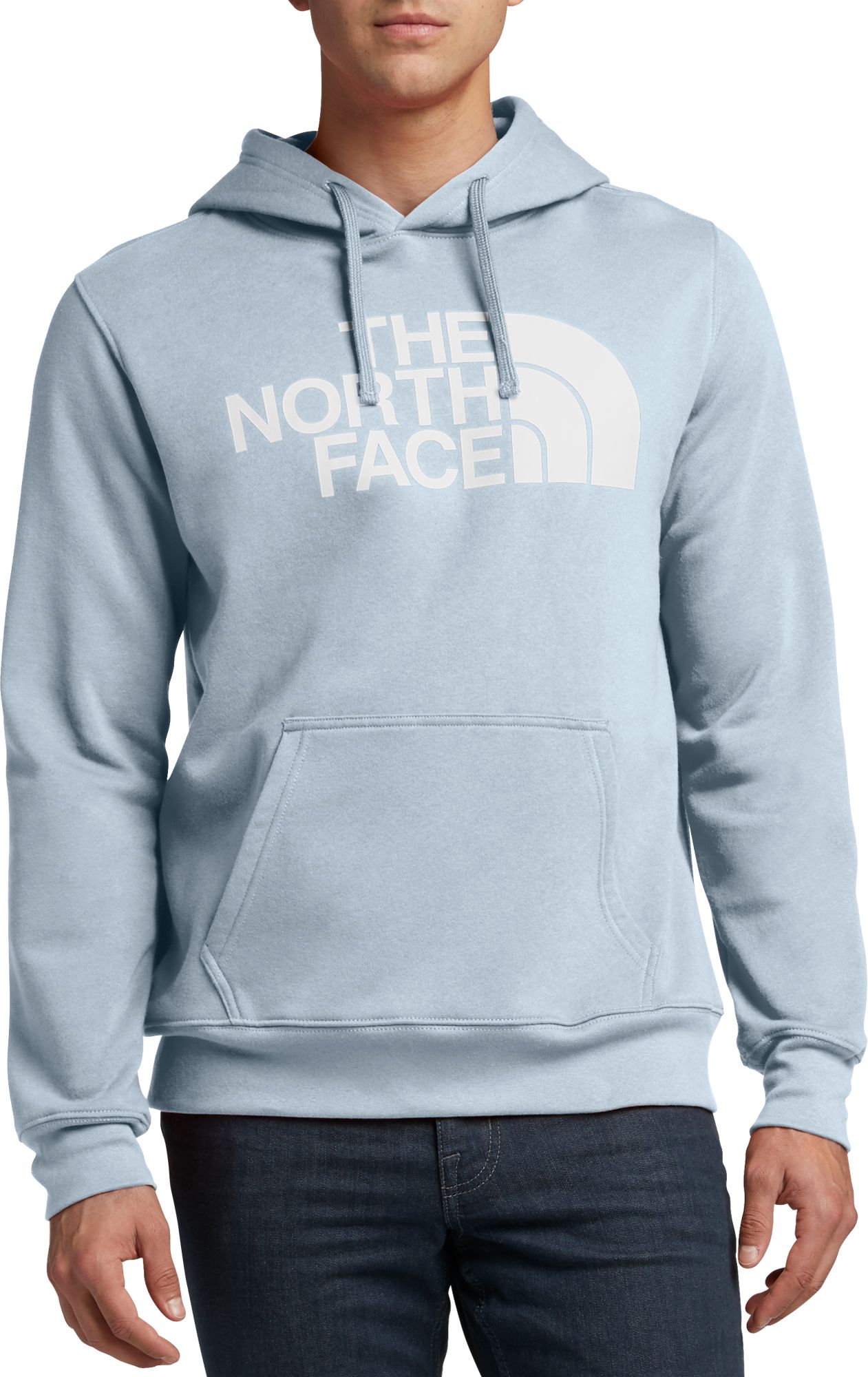 baby blue north face hoodie