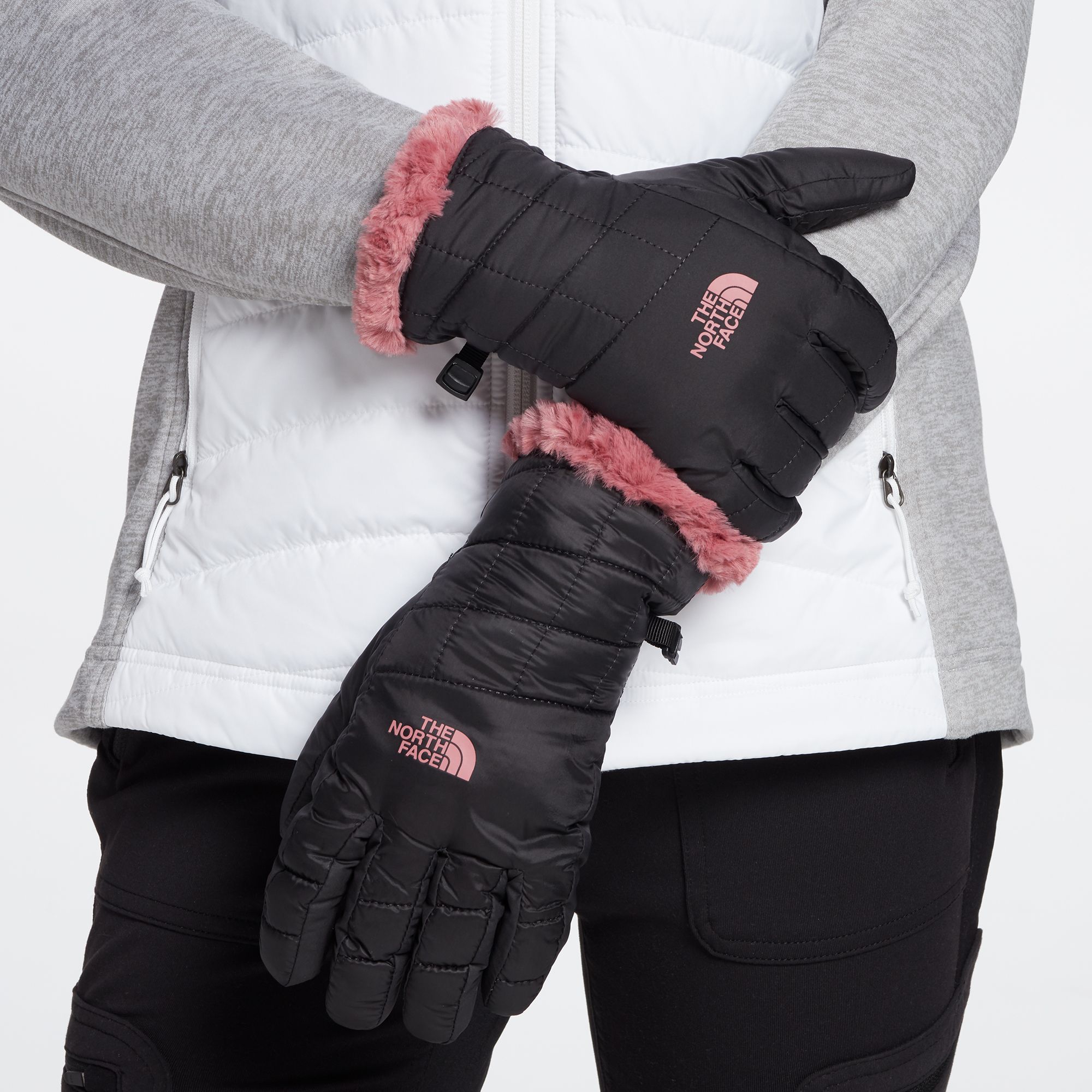 north face black women's gloves