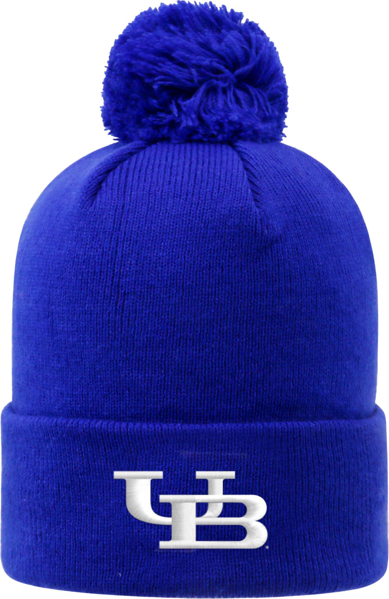 Top of the World Men's Buffalo Bulls Blue Pom Knit Beanie product image
