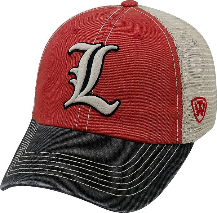 Louisville Cardinals Hat Cap Strap Back White Red College Football Logo Mens
