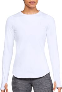Under Armour Cold Gear Womens Shirt Long Sleeve Purple Compression Skiing  Hiking