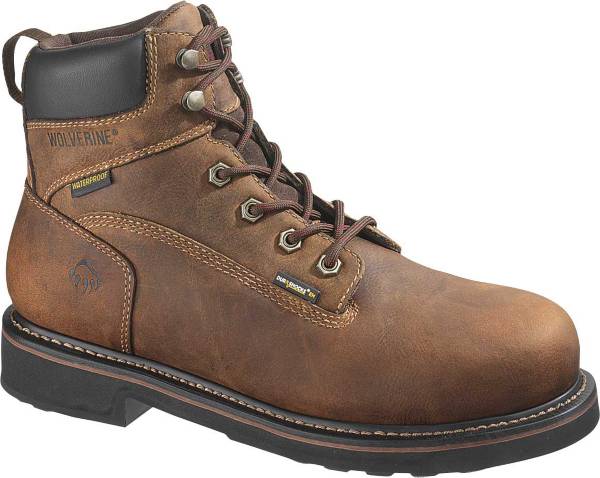 Wolverine Men's Brek 6” Waterproof DuraShocks Steel Toe Work Boots