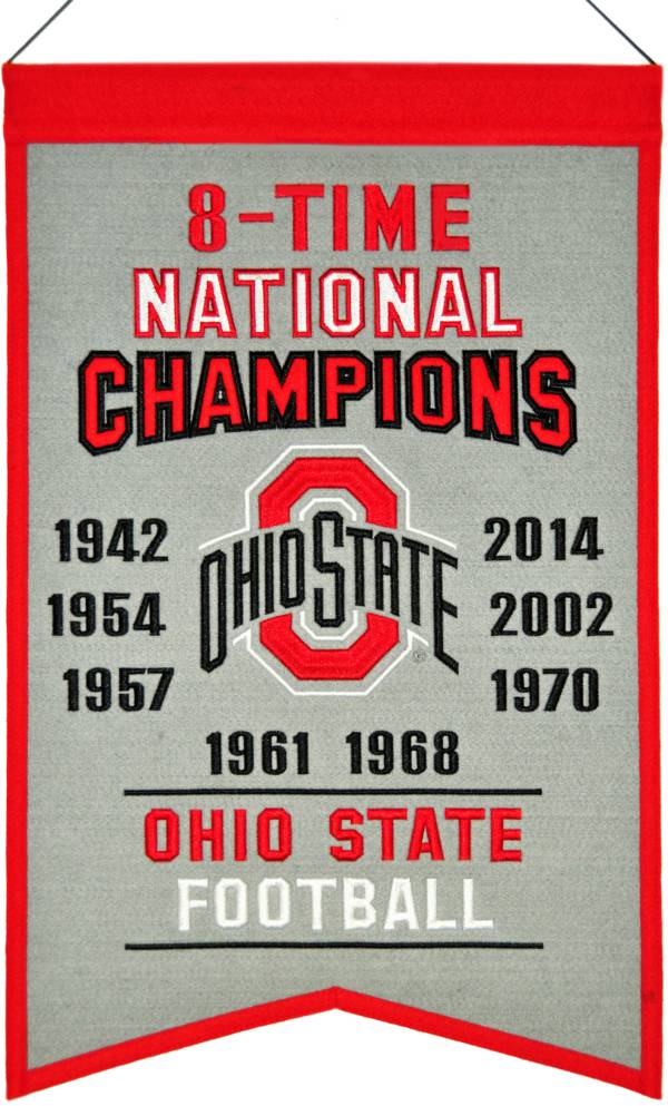 Winning Streak Ohio State Buckeyes 8 Time Champions Banner