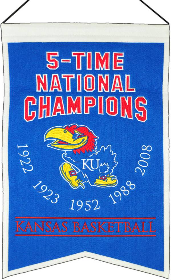 Winning Streak Kansas Jayhawks 5 Time Champions Banner