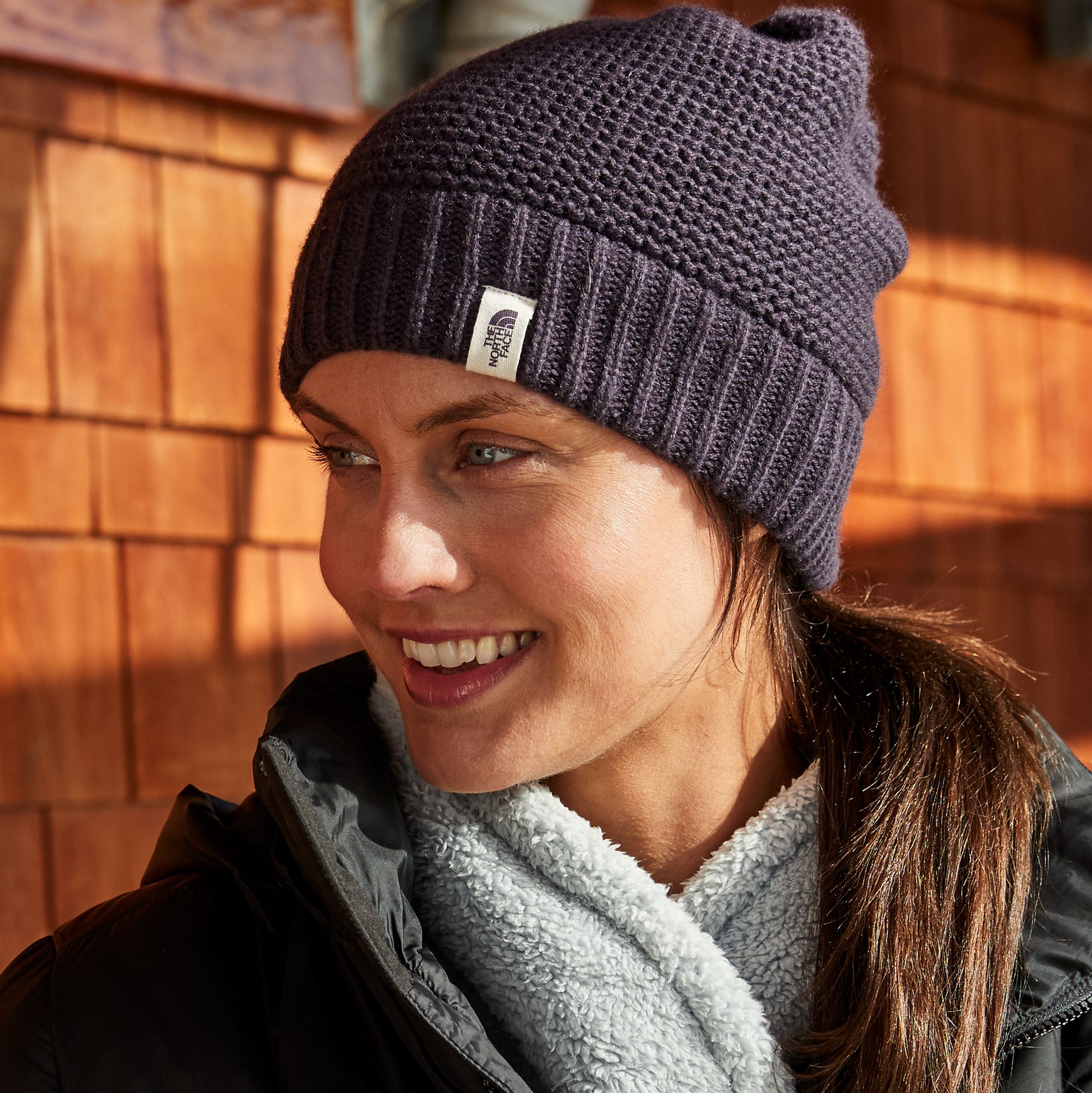 north face women's purrl stitch beanie