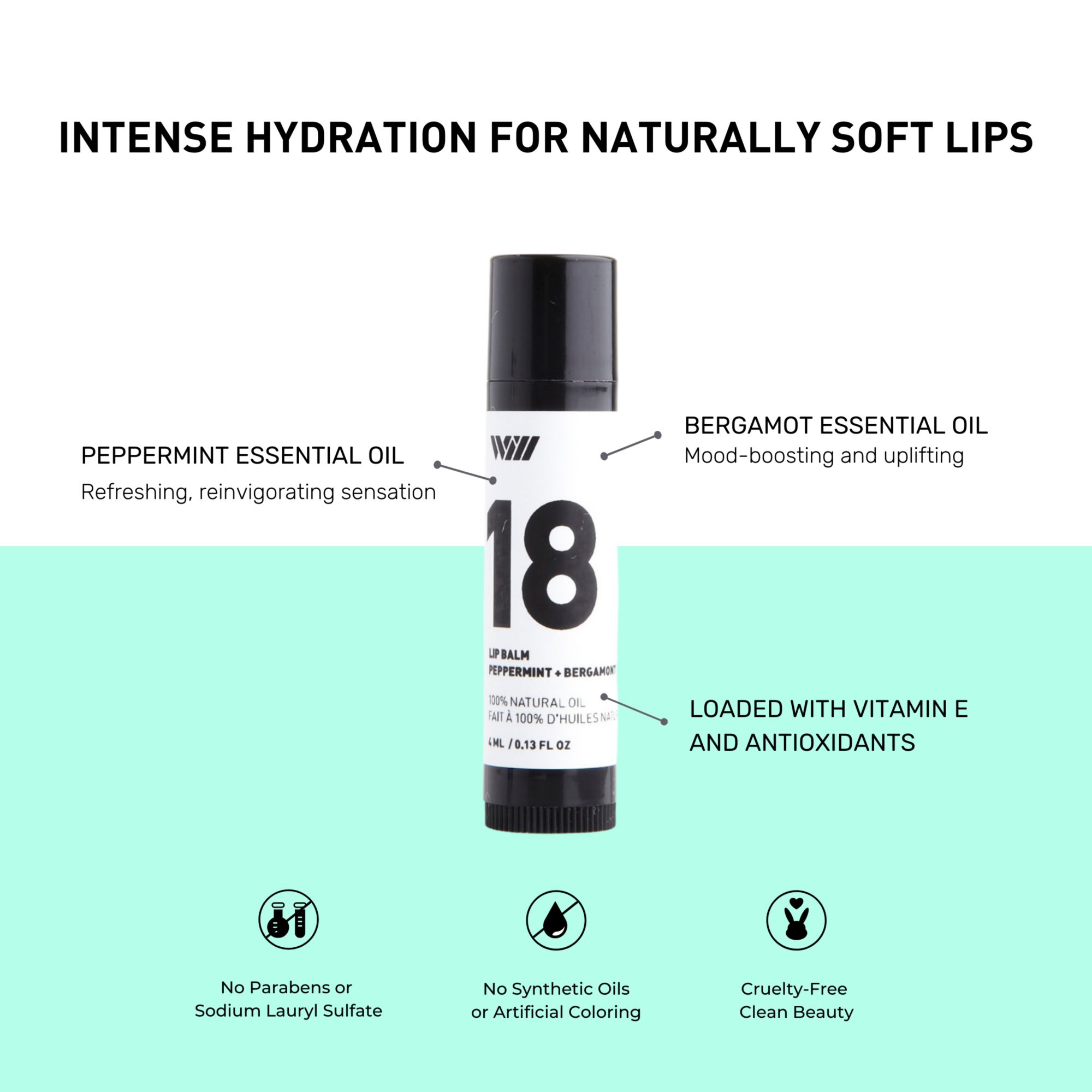 Way of Will 18 Peppermint + Bergamot Lip Balm product image