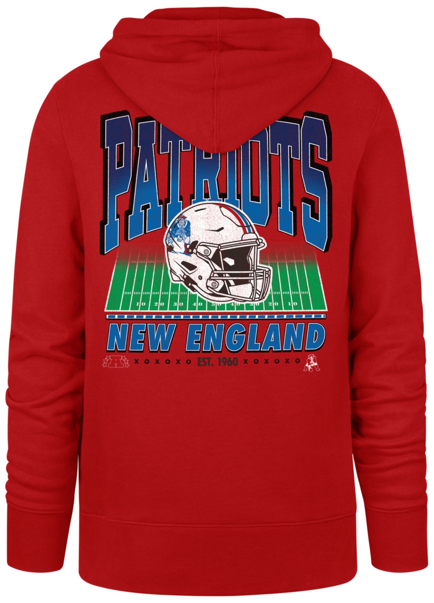 '47 Men's New England Patriots Red Straight Shot Pullover Hoodie product image