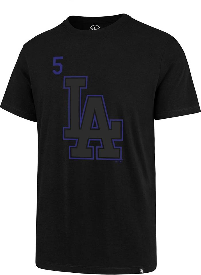 47 Men's Los Angeles Dodgers Freddie Freeman #5 Black T-Shirt