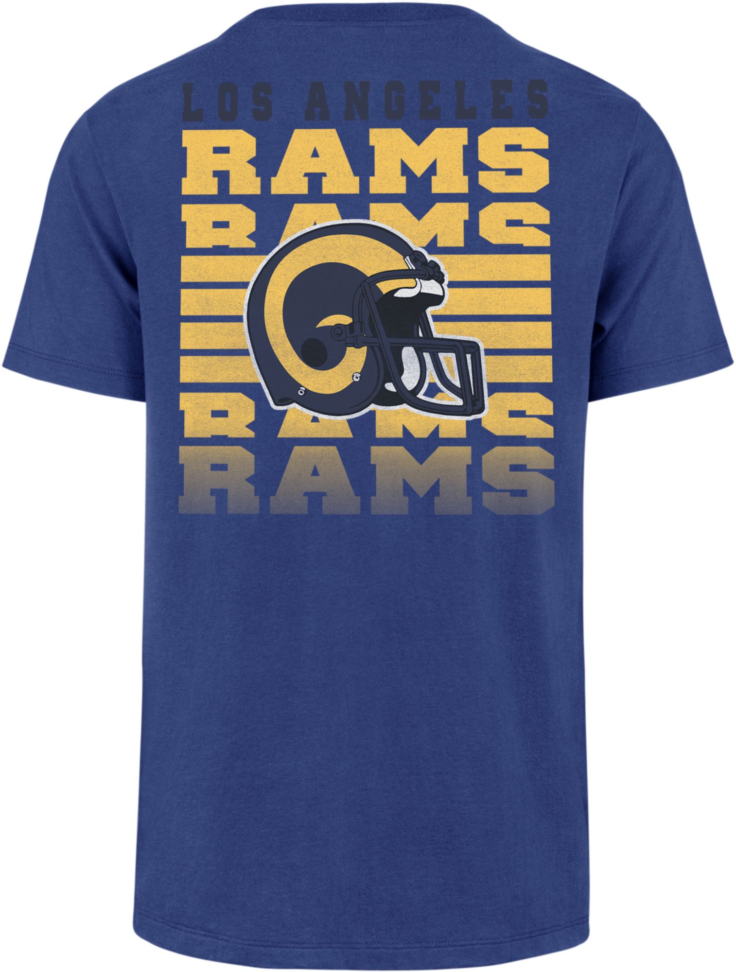 '47 Men's Los Angeles Rams Back 2 Back Blue T-Shirt product image