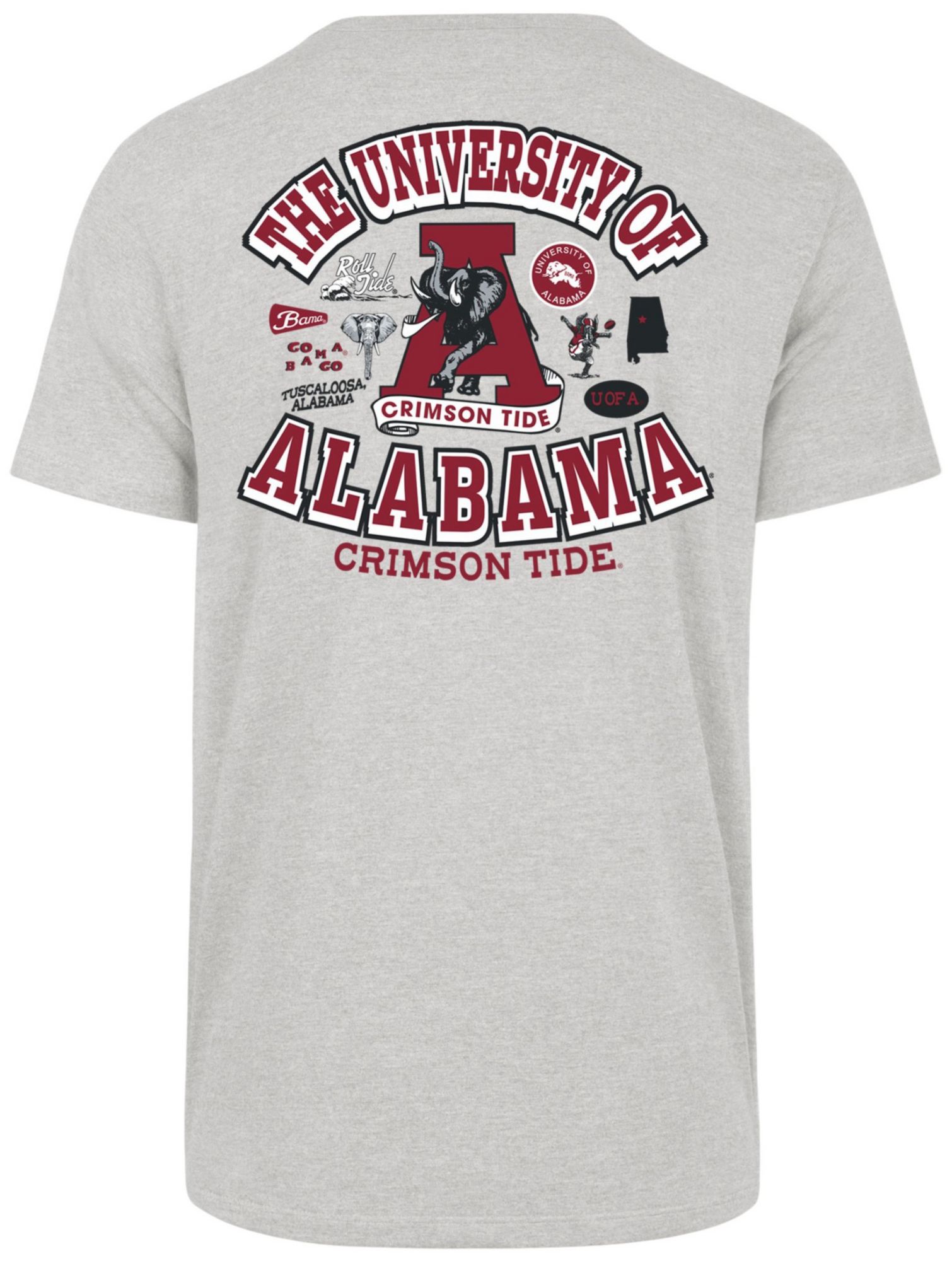 '47 Men's Alabama Crimson Tide Grey Regional Backer Short Sleeve T-Shirt product image