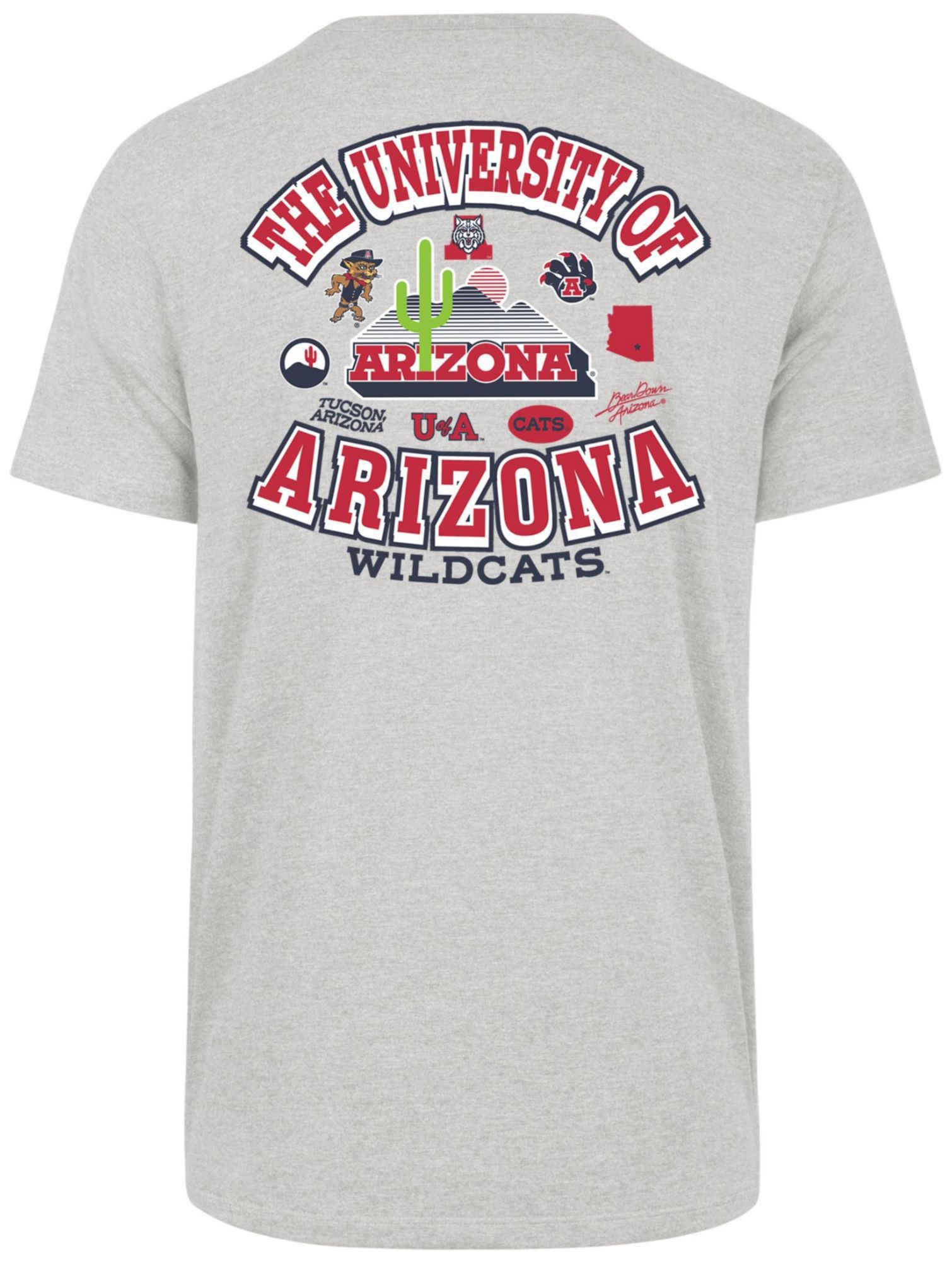 '47 Men's Arizona Wildcats Grey Regional Backer Short Sleeve T-Shirt product image
