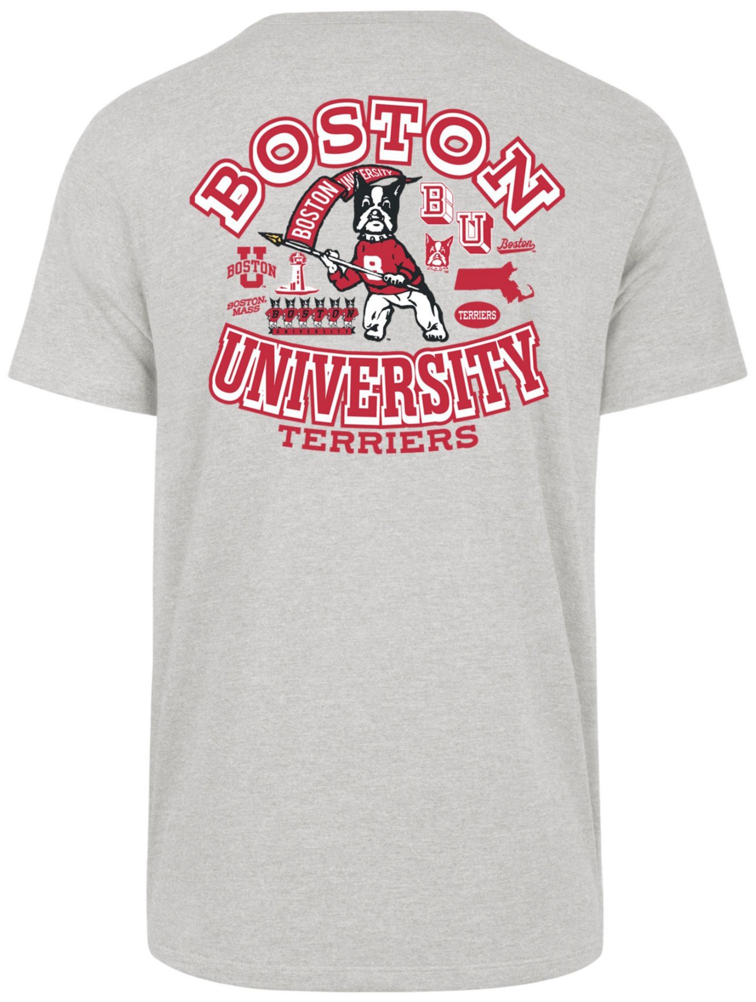 '47 Men's Boston Terriers Grey Regional Backer Short Sleeve T-Shirt product image