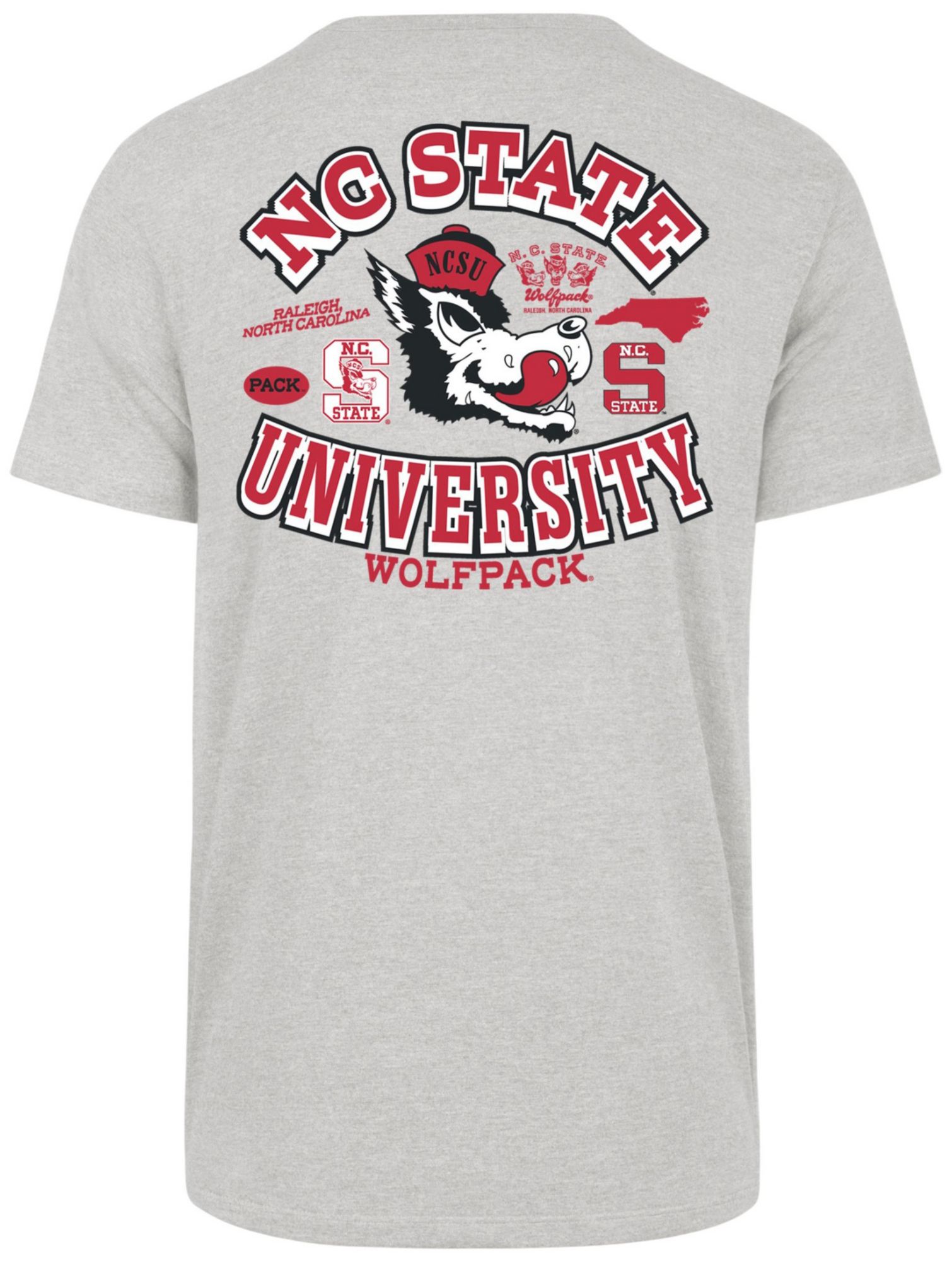 '47 Men's NC State Wolfpack Grey Regional Backer Short Sleeve T-Shirt product image