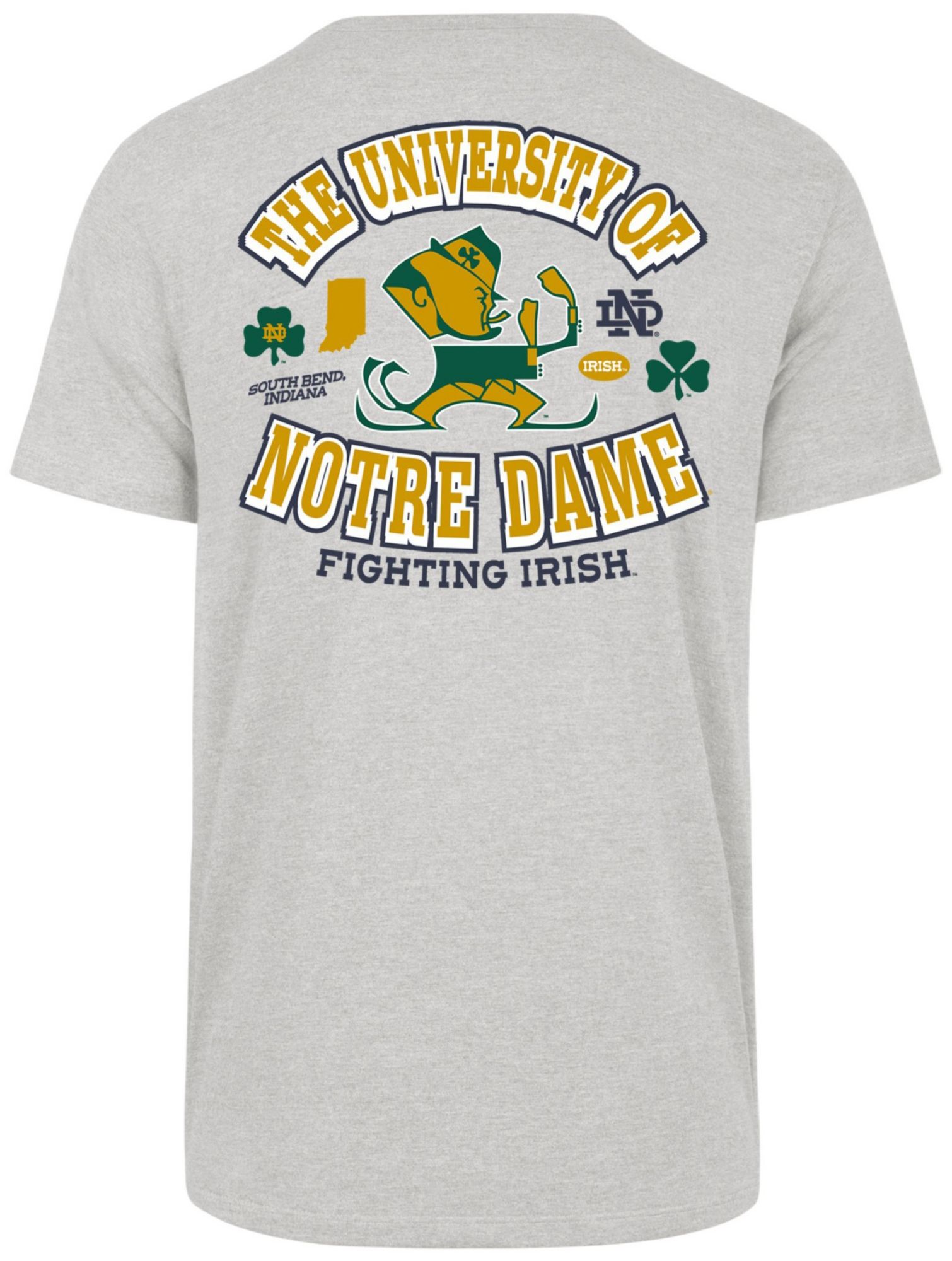 '47 Men's Notre Dame Fighting Irish Grey Regional Backer Short Sleeve T-Shirt product image