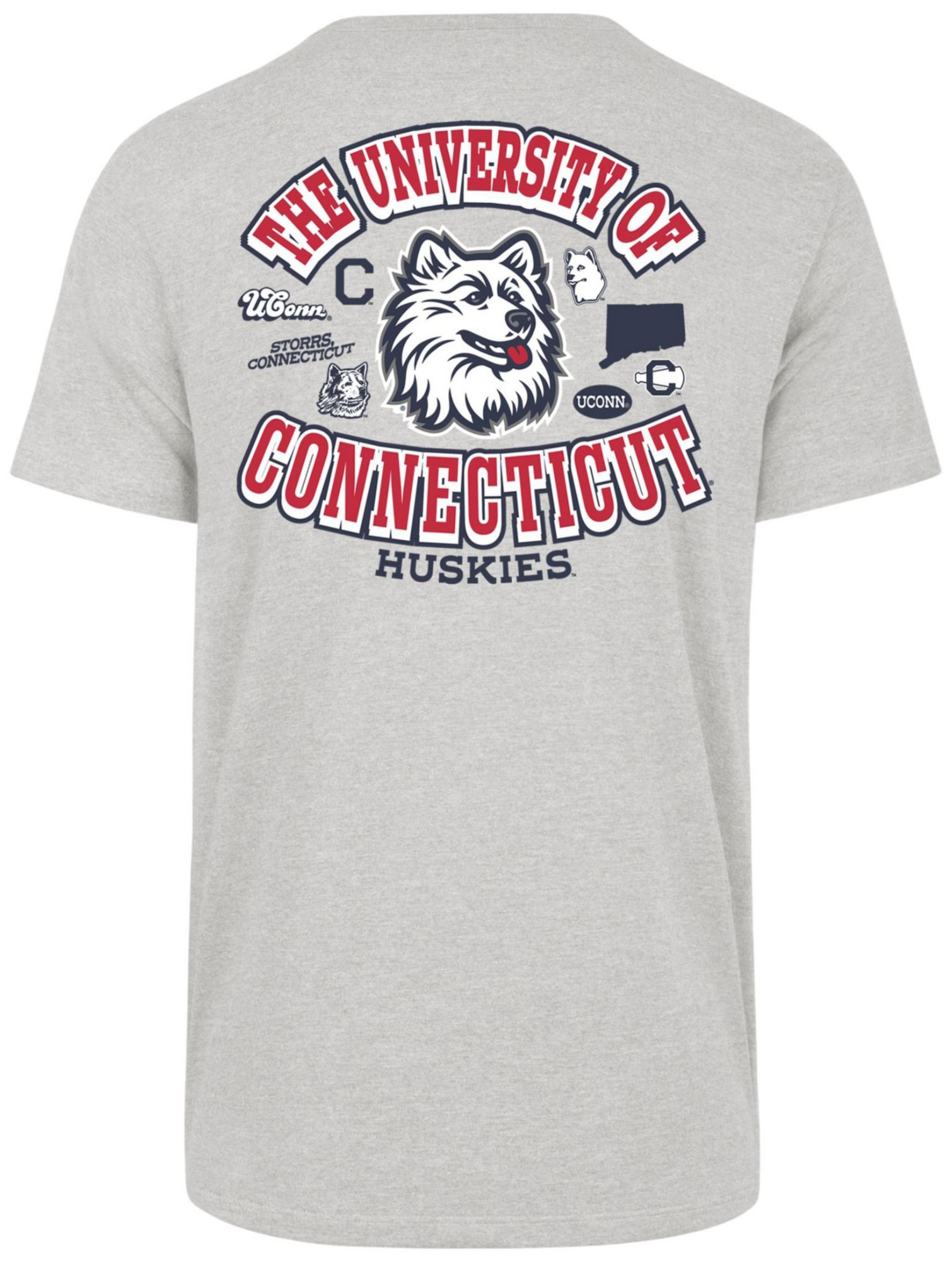 '47 Men's UConn Huskies Grey Regional Backer Short Sleeve T-Shirt product image