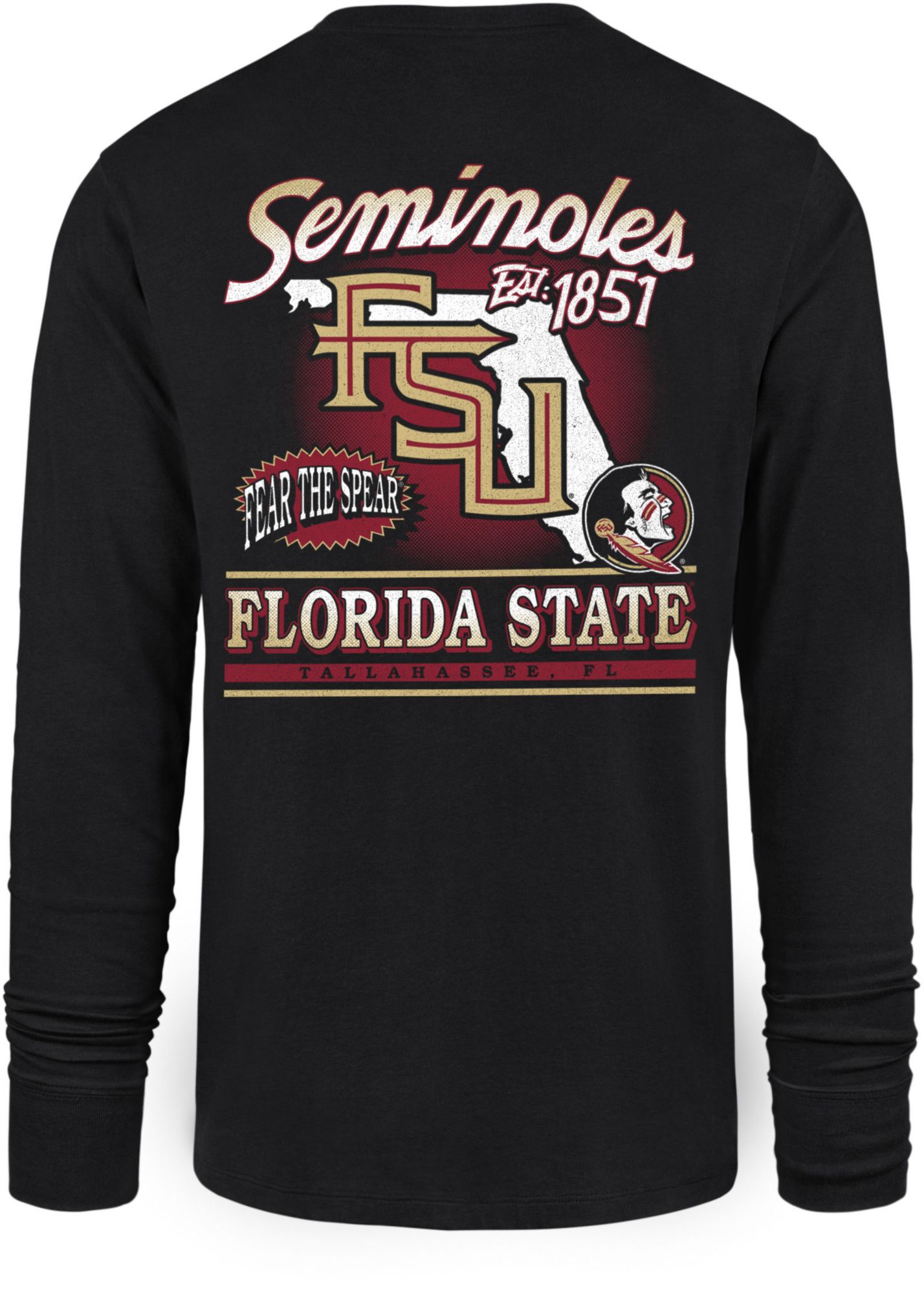 '47 Men's Florida State Seminoles Black Regional Backer Long Sleeve T-Shirt product image